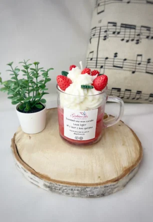 10  pcs. RED Cream candle/ Desert Soy Candle/ Soy Candles in a Jar/Handmade candle in a cup/