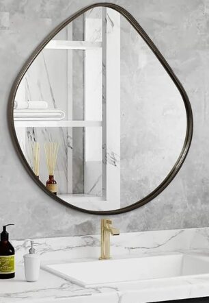 Irregular Wall Mounted Vanity Mirror - Shaped Dressing Mirror, Decorative for Living Room, Bathroom
