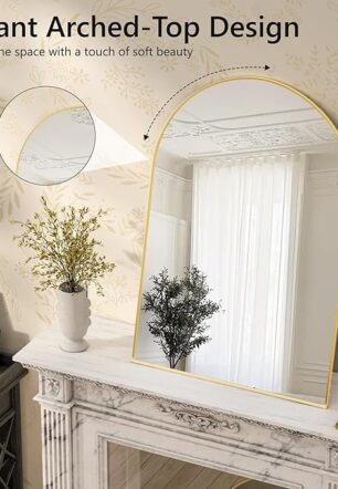 Arched Wall Mirror for Bathroom,Mirrors for Wall,24''x36'',Vanity Mirror for Bedroom Dresser, Entryway