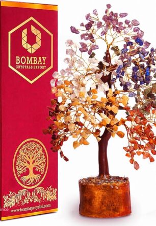 Crystal Tree of Life - 7 Chakra Healing Crystal Bonsai Tree for Home & Office Decor